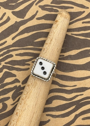 Sterling Silver Dice Ring