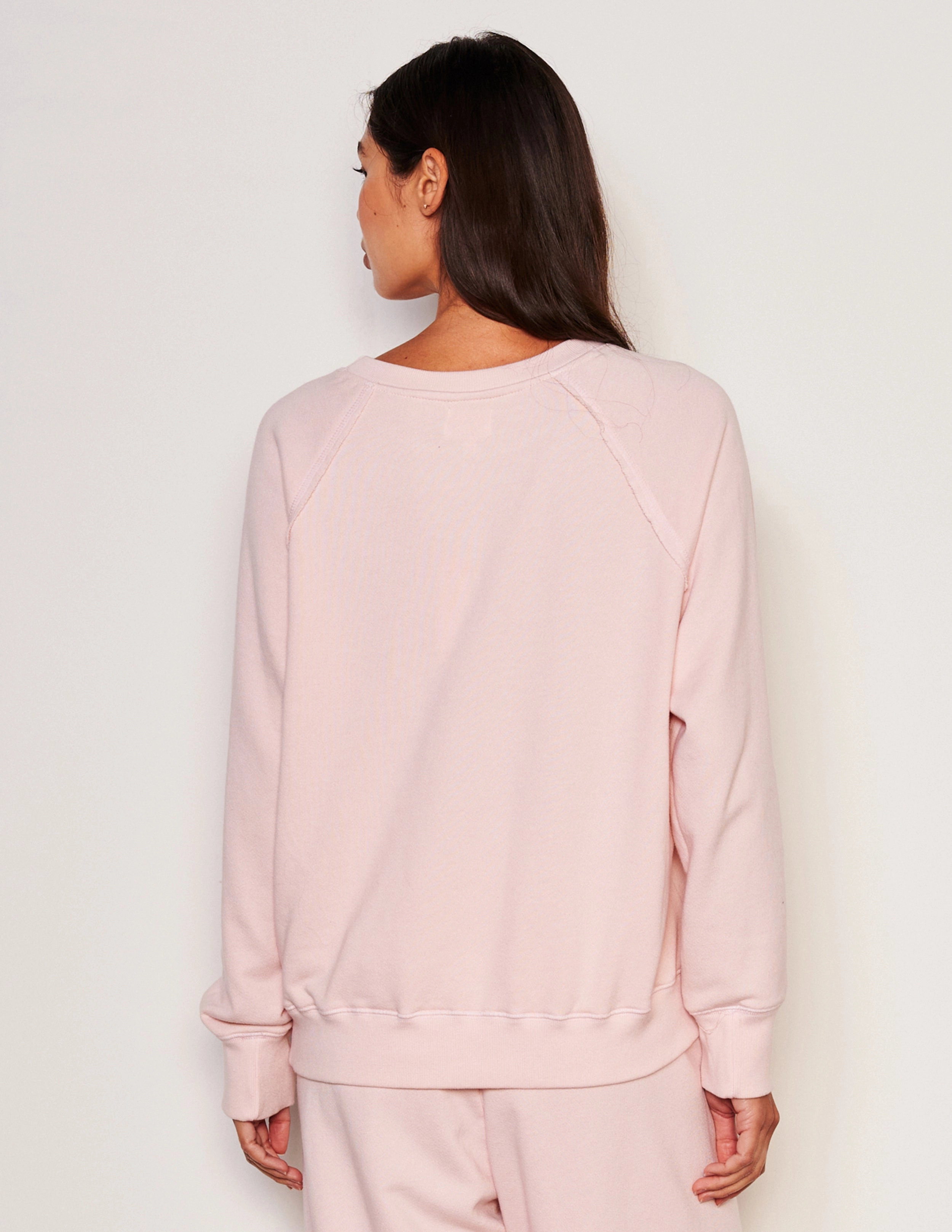 Sundry Raglan Sweatshirt & Basic Sweatpant in Set Flush Pink