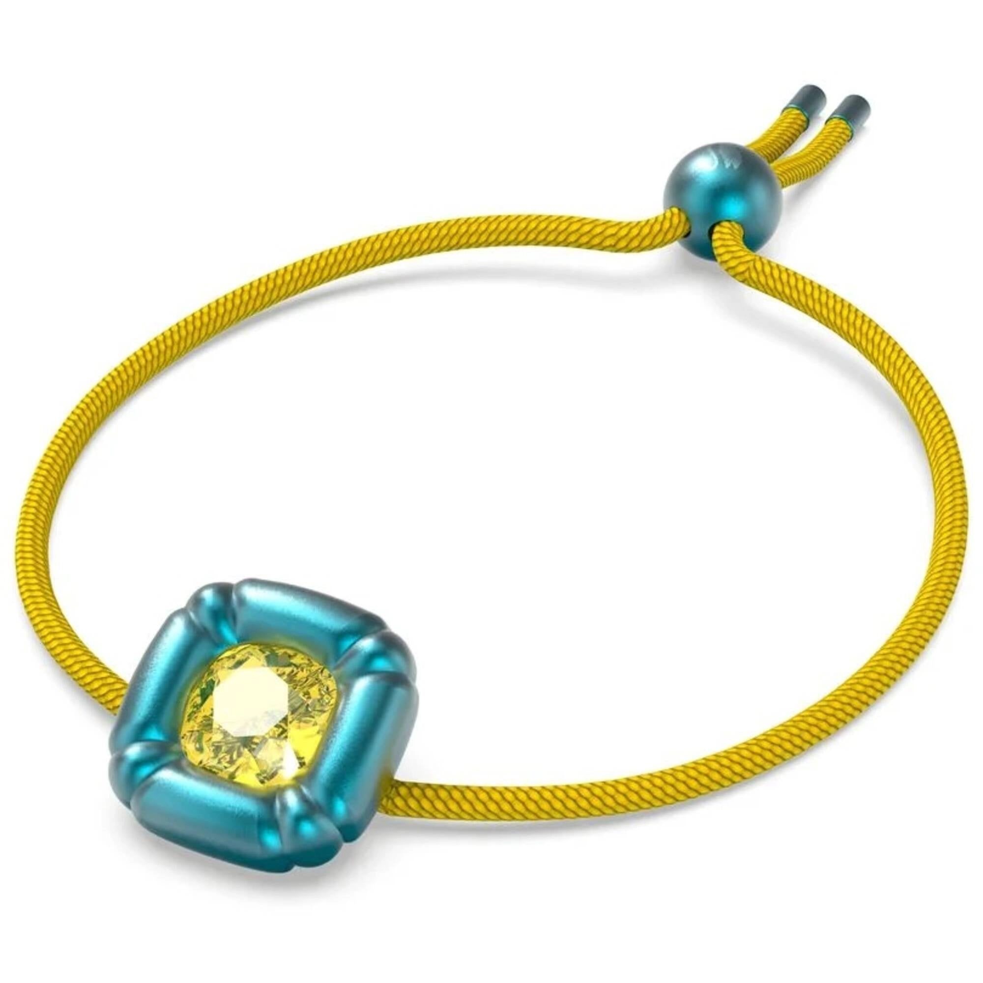 Swarovski Women's Bracelet - Dulcis Cushion Cut Crystals Blue and Yellow | 5613667