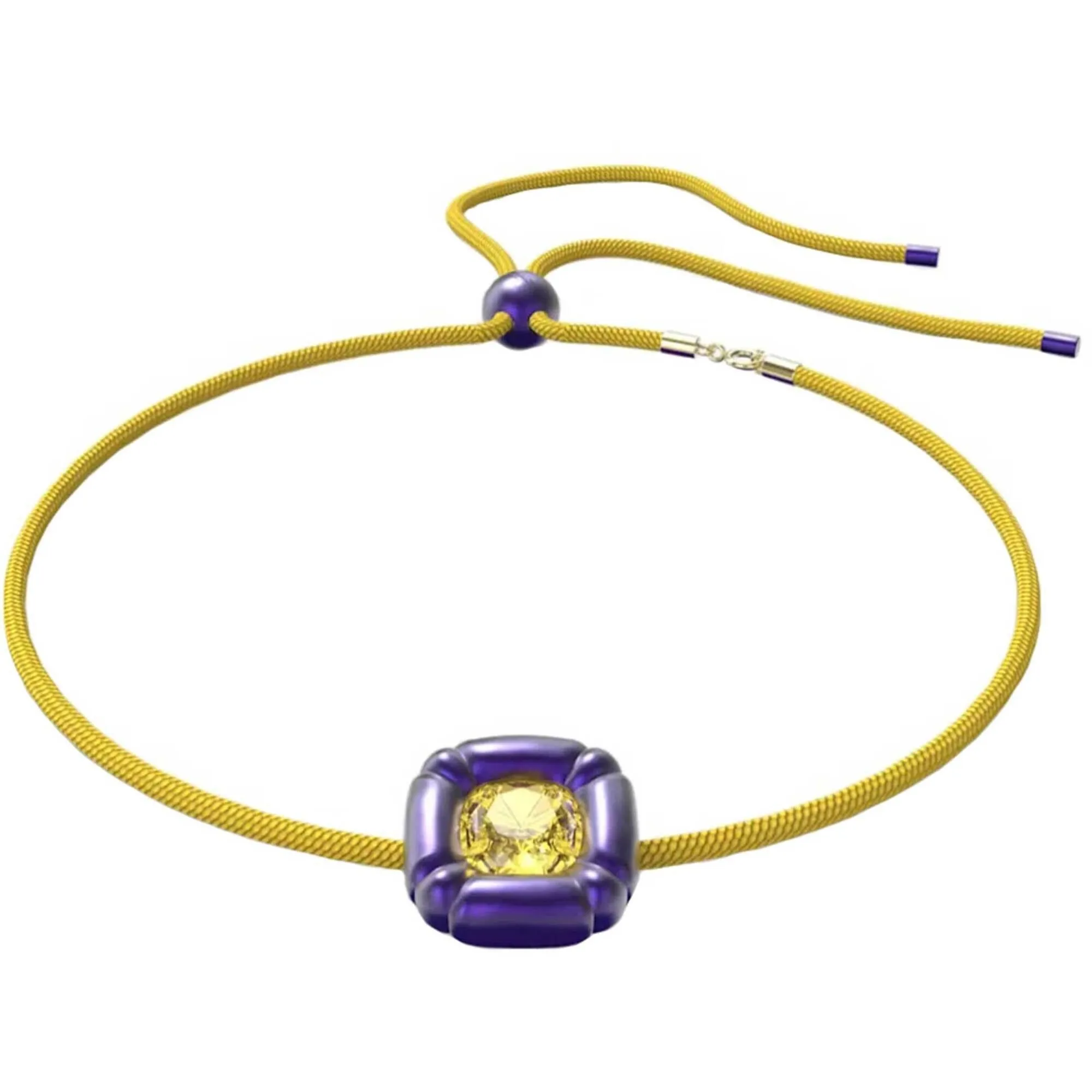Swarovski Women's Bracelet - Dulcis Purple and Yellow Cushion Cut Crystals | 5613645