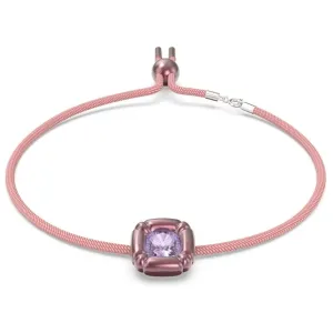 Swarovski Women's Choker Necklace - Dulcis Pink Cord Purple Crystal | 5626400