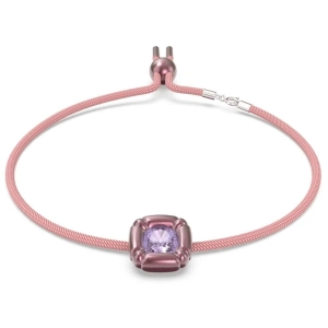 Swarovski Women's Choker Necklace - Dulcis Pink Cord Purple Crystal | 5626400