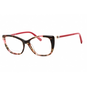 Swarovski Women's Eyeglasses - Cat Eye Shape Colored Havana Plastic Frame | SK5416 055