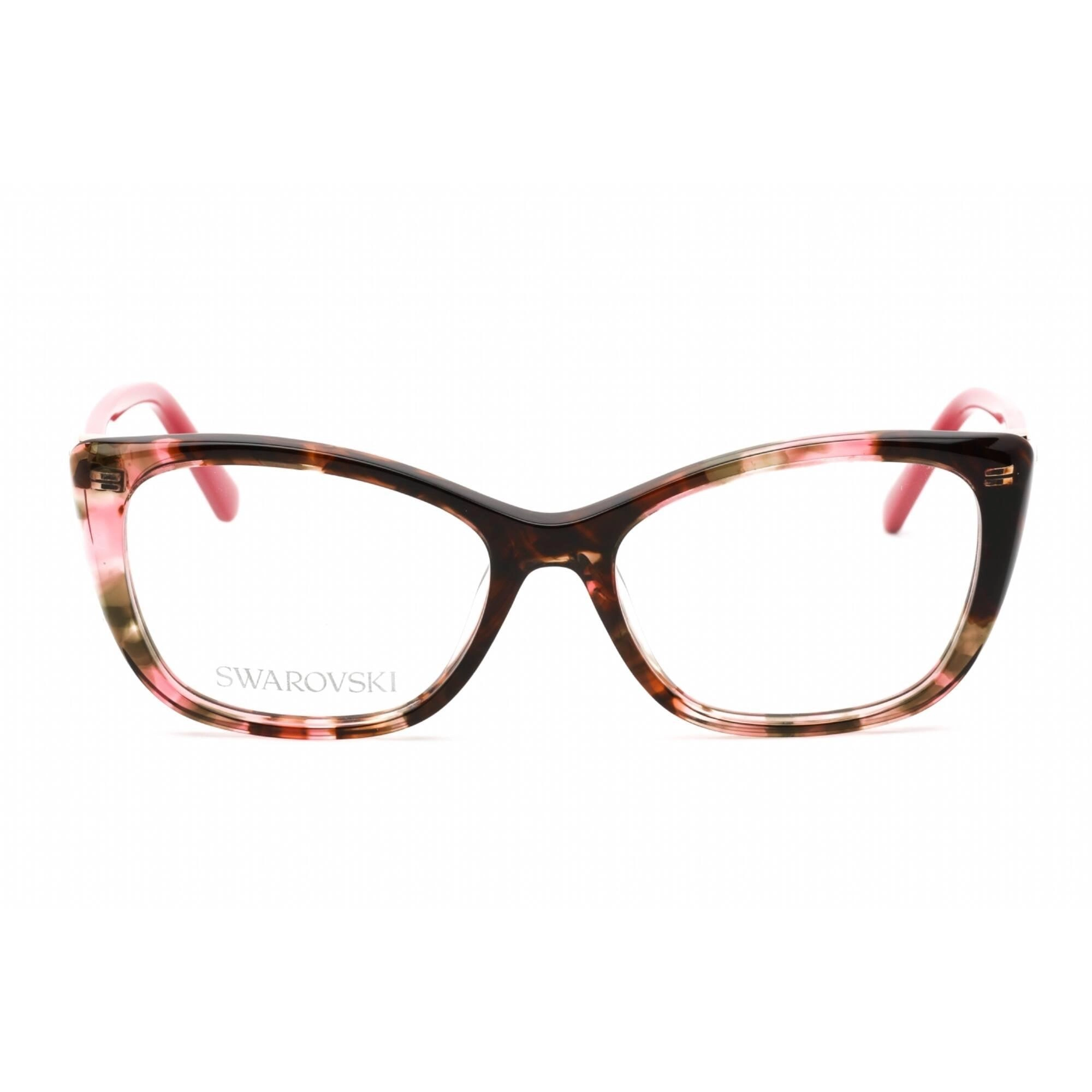 Swarovski Women's Eyeglasses - Cat Eye Shape Colored Havana Plastic Frame | SK5416 055