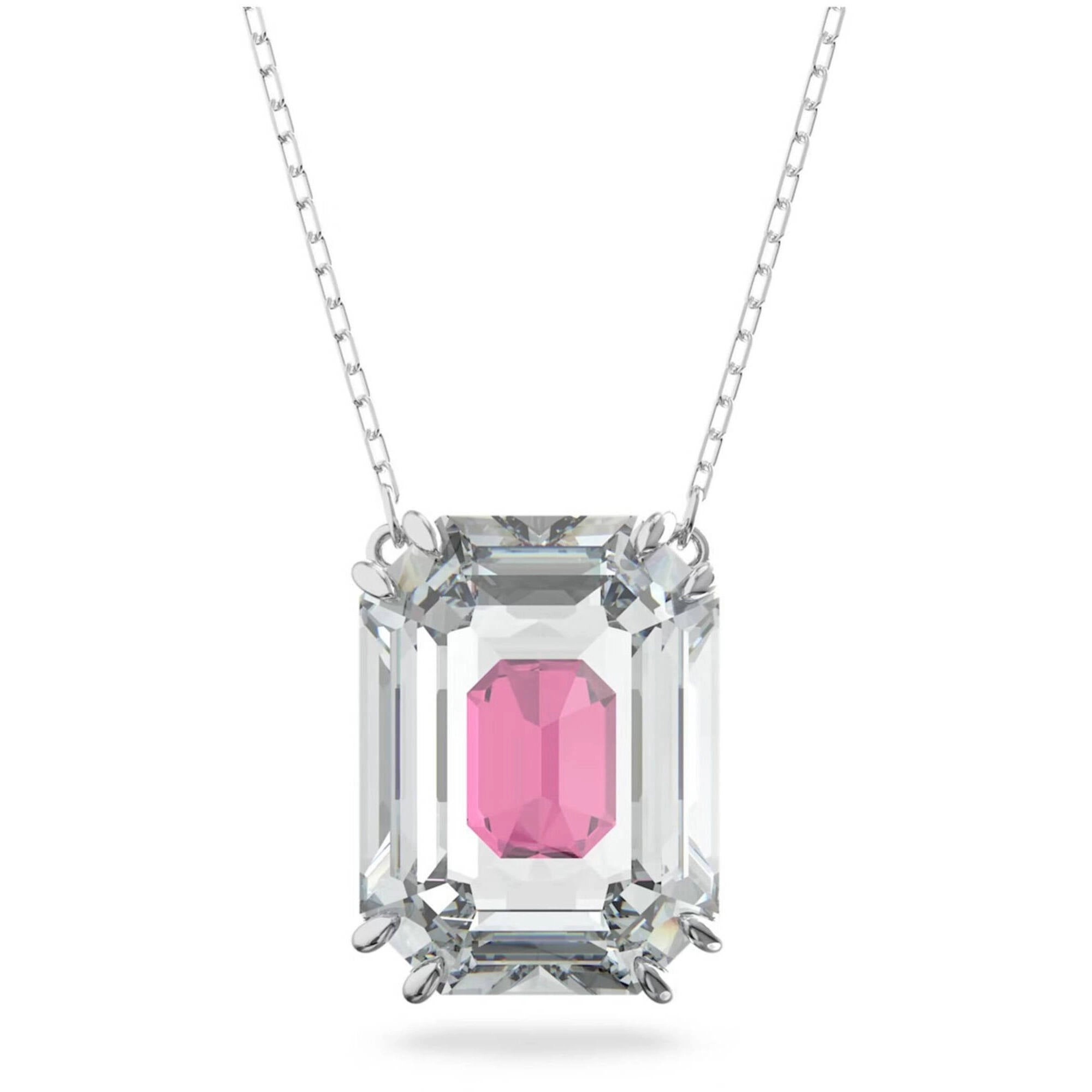 Swarovski Women's Necklace - Chroma Octagon Cut Crystal with Rhodium Plated | 5608647