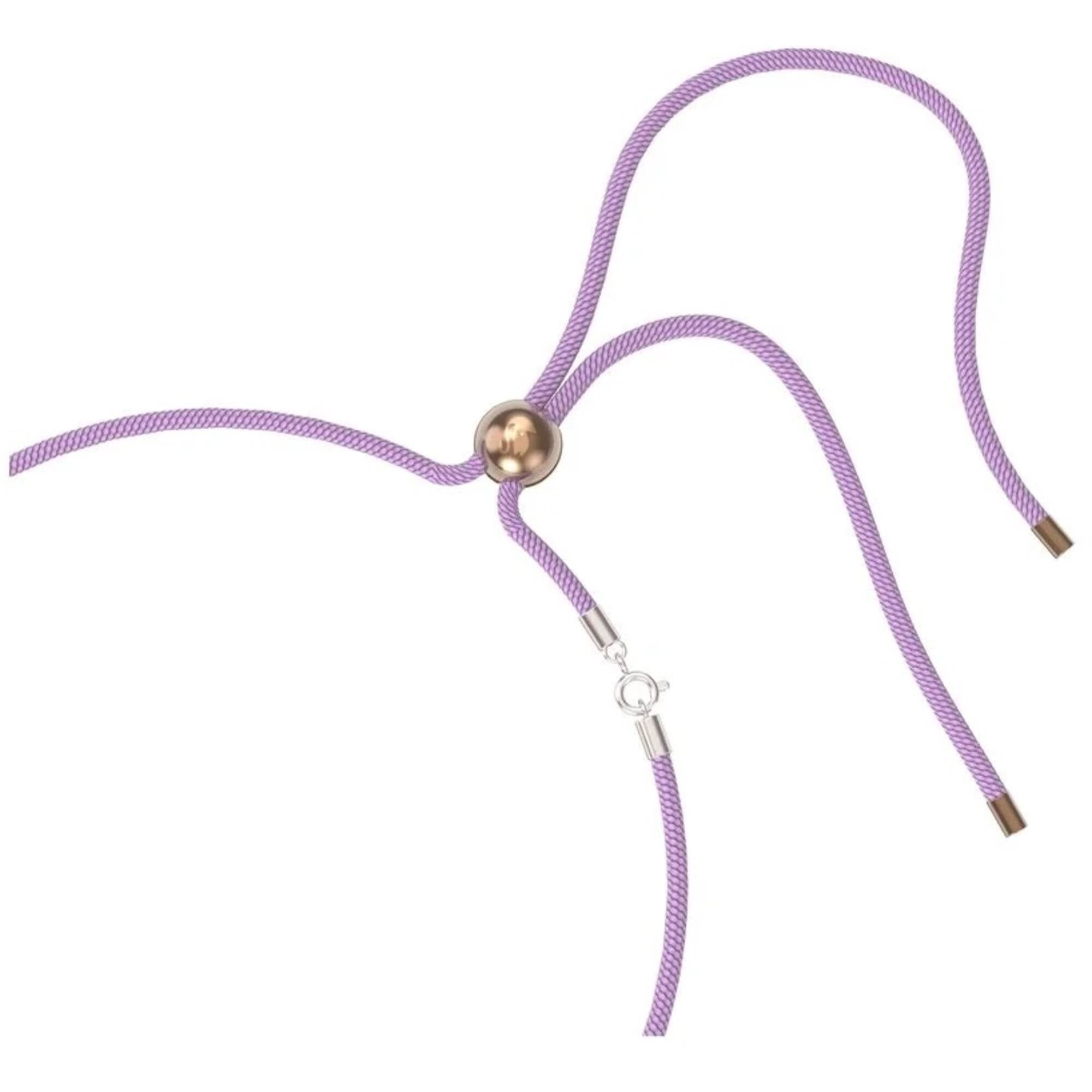Swarovski Women's Necklace - Dulcis Purple Cord and Rose Gold Cushion Cut | 5622377