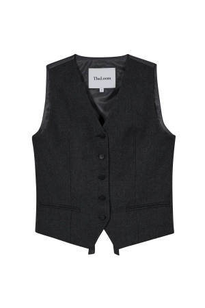 The Loom Betty Waistcoat - Charcoal