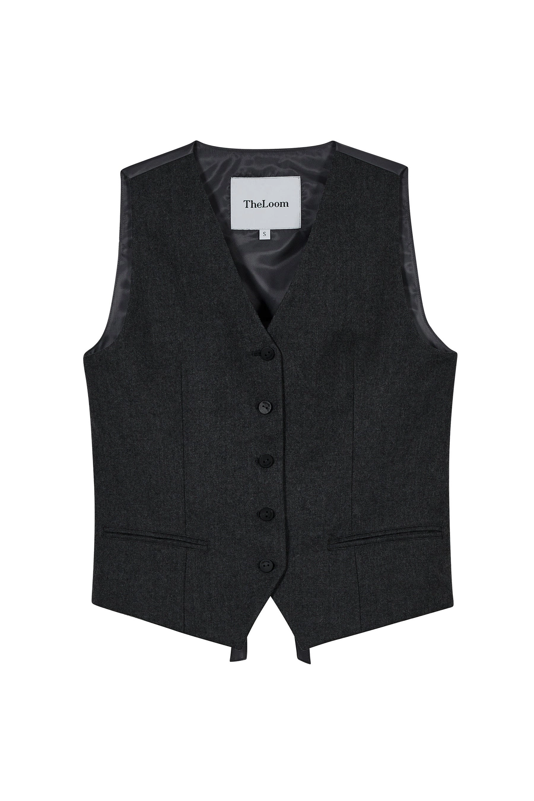 The Loom Betty Waistcoat - Charcoal