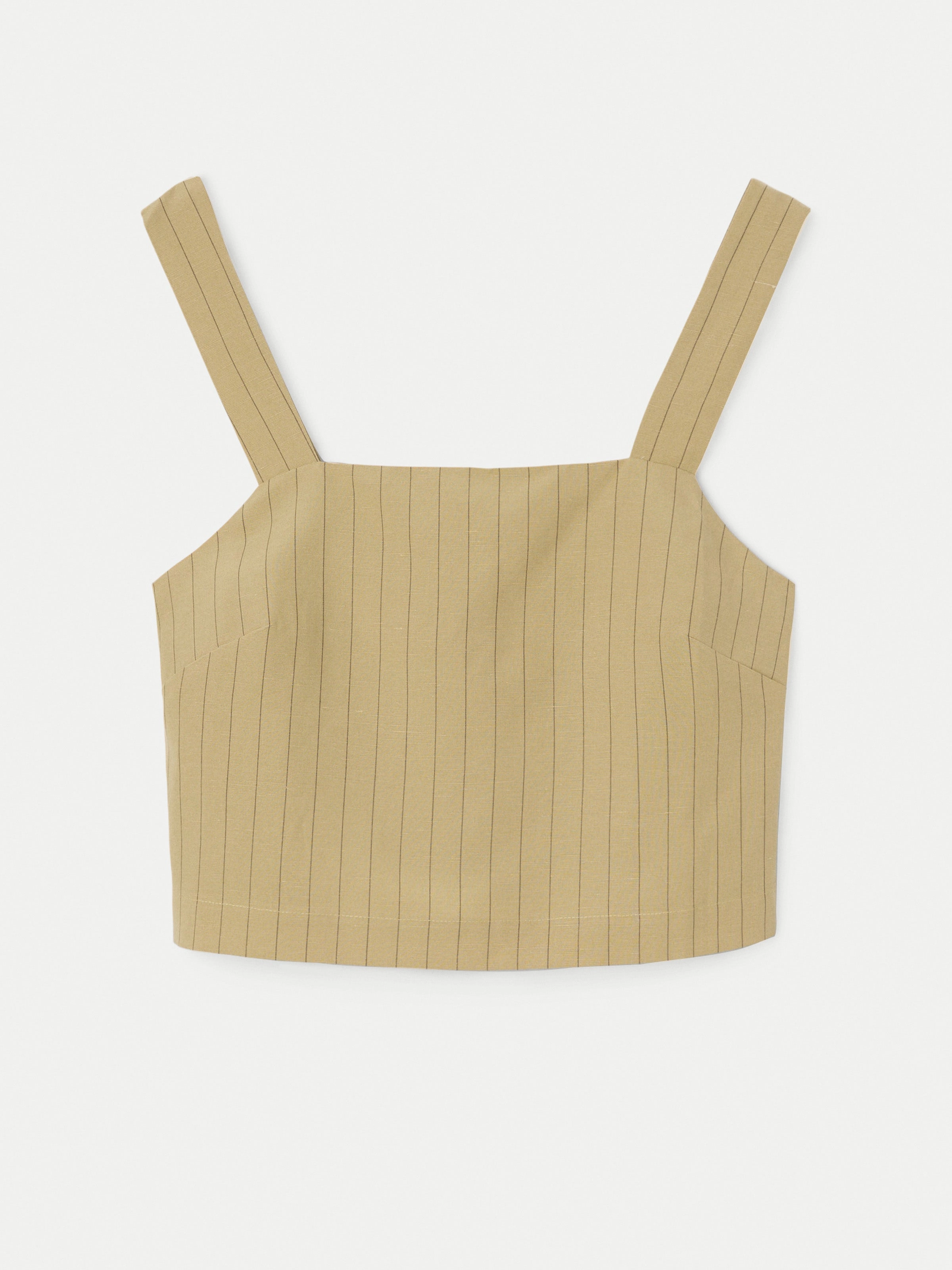 The Striped Shell Top in Cream Yellow
