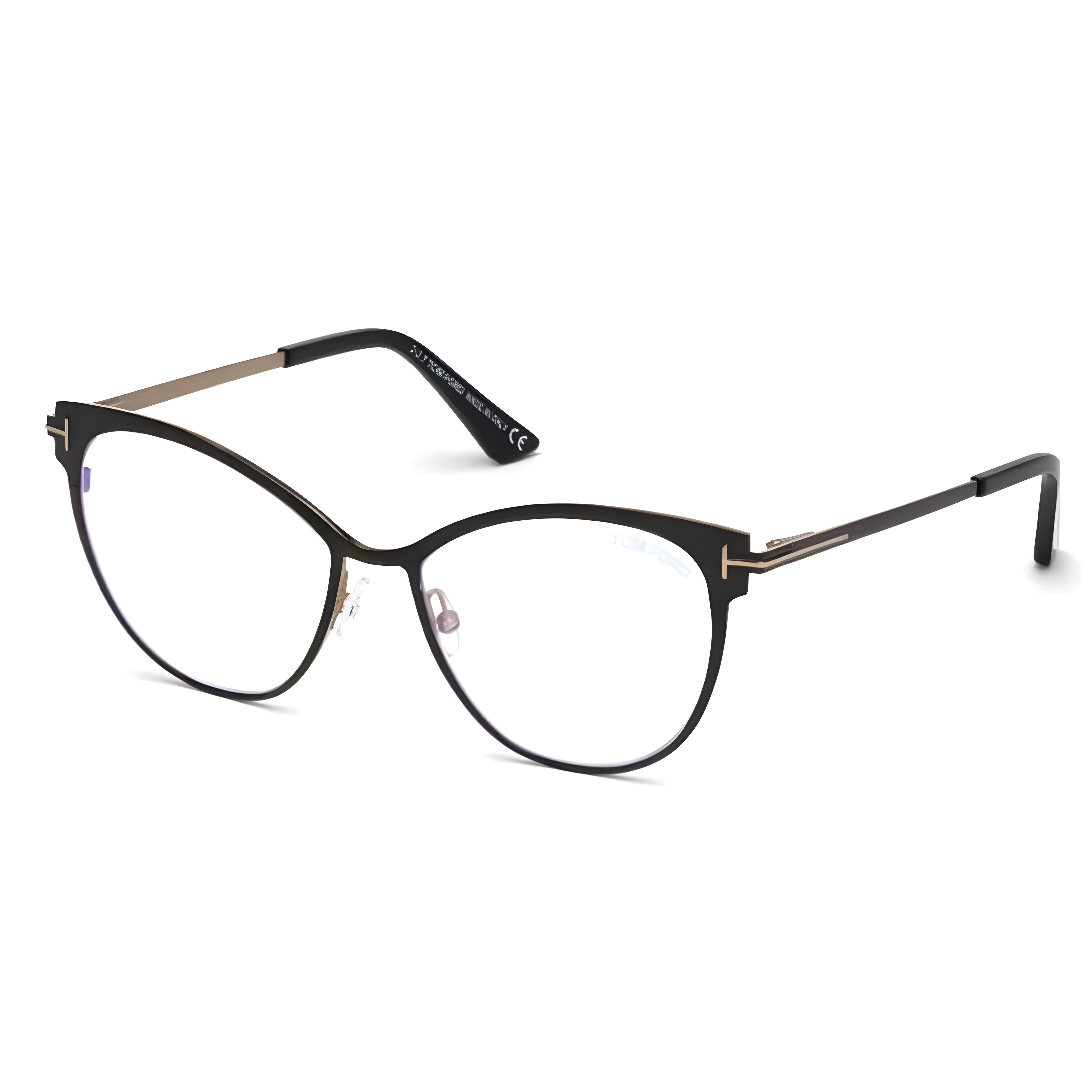Tom Ford Women's Eyeglasses - Black Plastic Cat Eye Full Rim Frame | FT5530-B 001