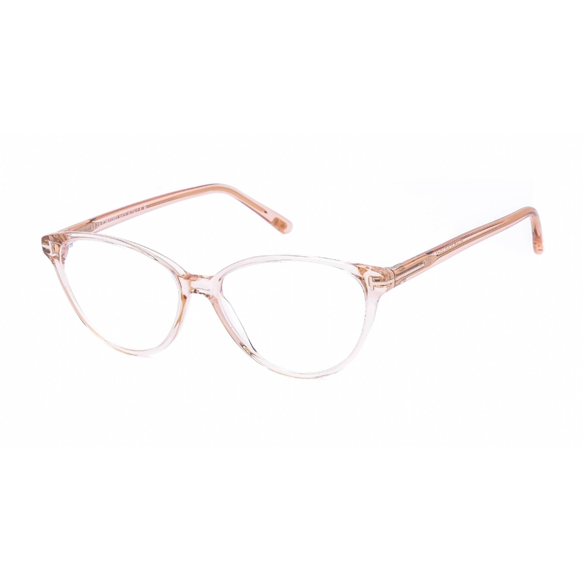 Tom Ford Women's Eyeglasses - Shiny Transparent Peach Cat Eye Frame | FT5545-B 072