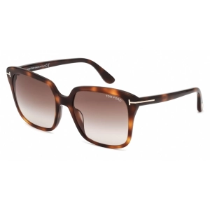 Tom Ford Women's Sunglasses - Blonde Havana Plastic Square Full Rim Frame | FT0788 53F