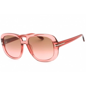 Tom Ford Women's Sunglasses - Shiny Pink Plastic Full Rim Rectangular | FT1012 72F