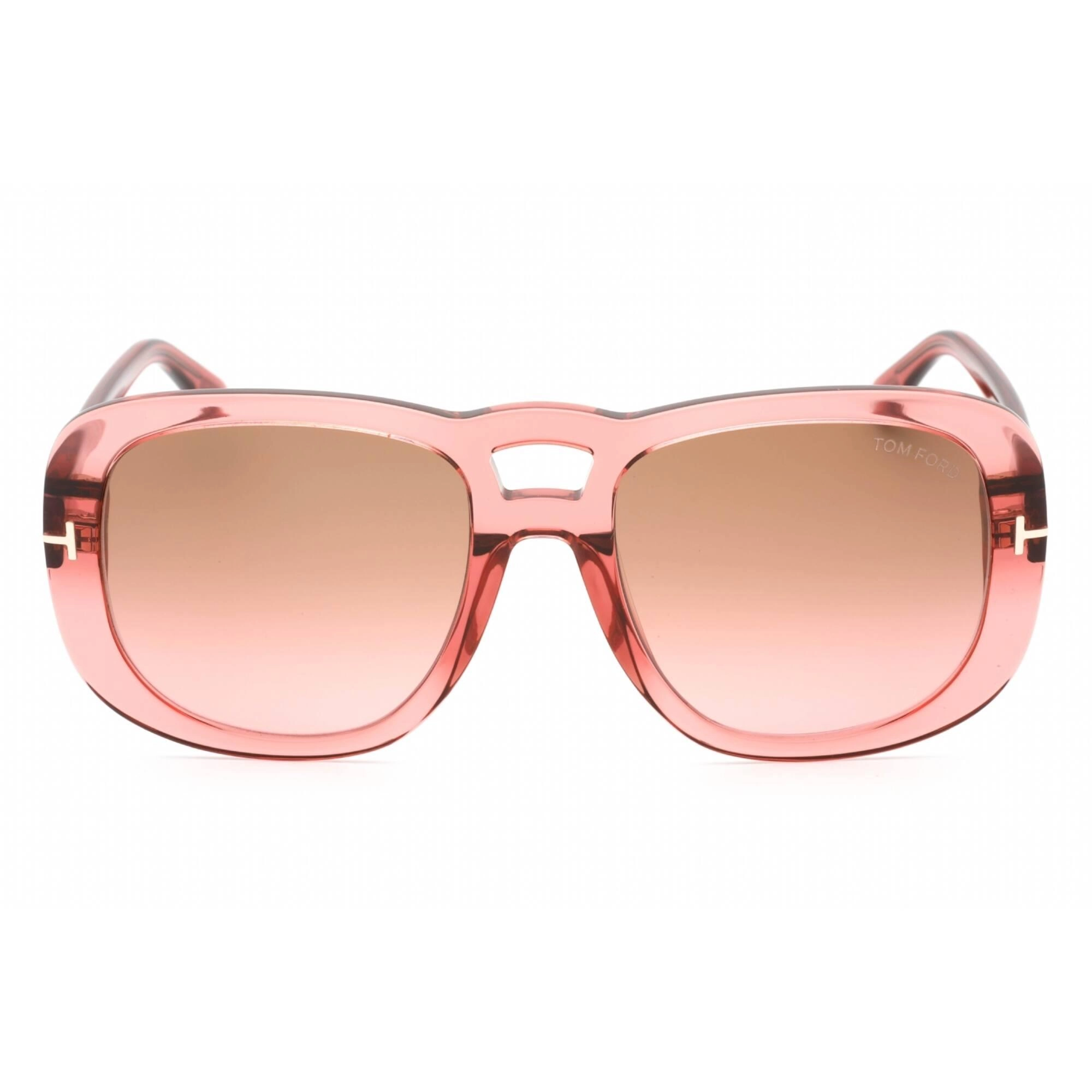 Tom Ford Women's Sunglasses - Shiny Pink Plastic Full Rim Rectangular | FT1012 72F