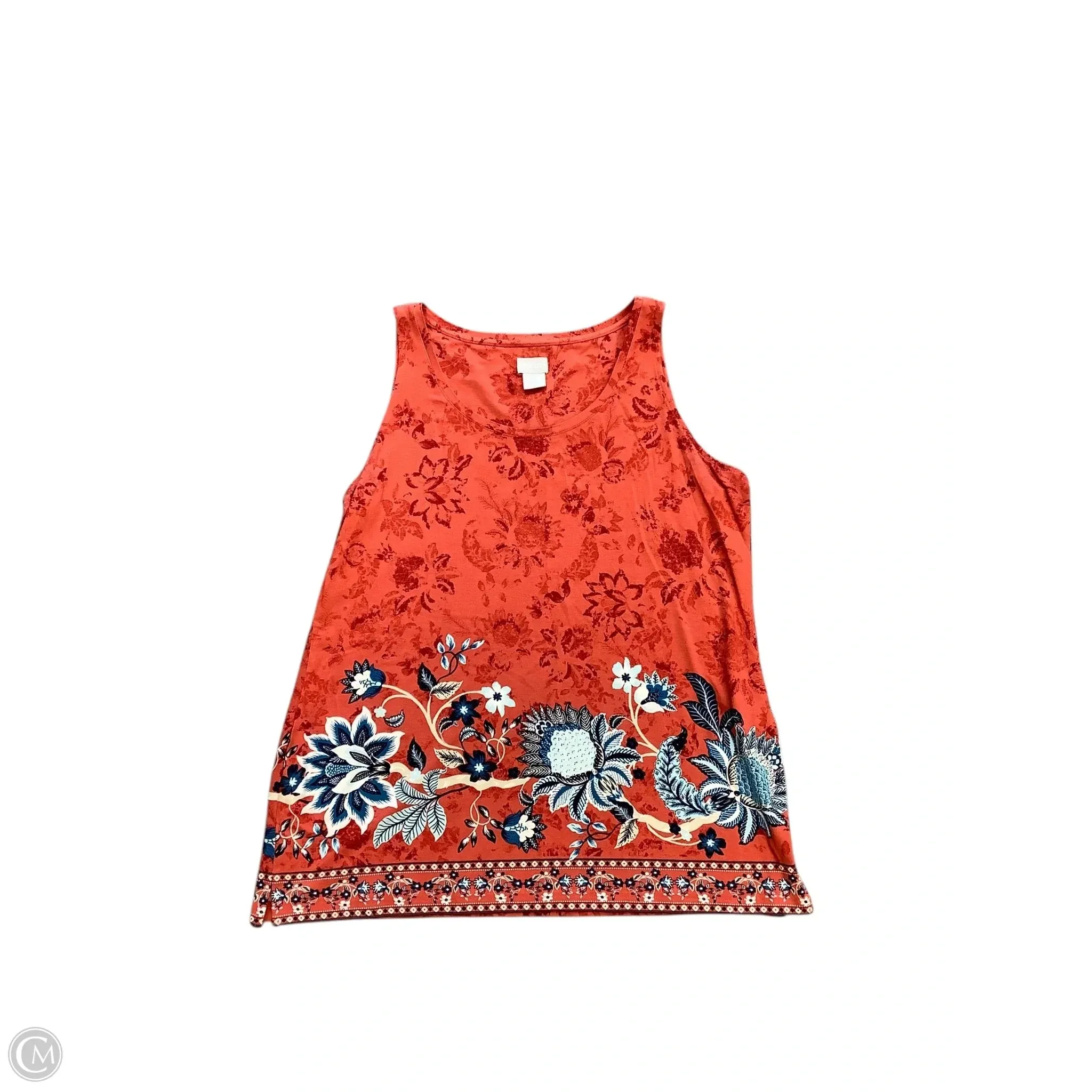 Top Sleeveless By Chicos In Multi-colored, Size: M