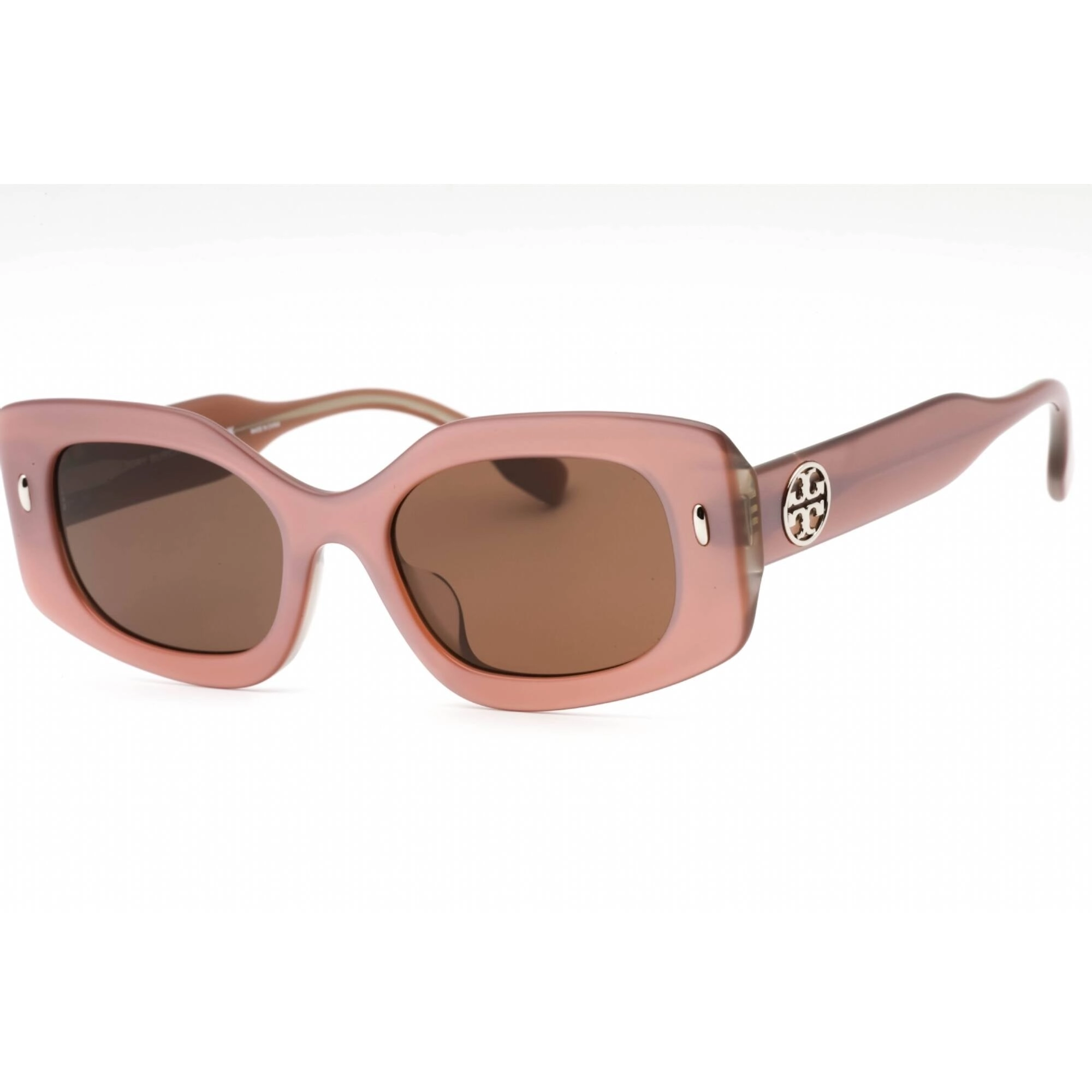 Tory Burch Women's Sunglasses - Pearly Pink Frame Dark Brown Lens | 0TY7202U 194773