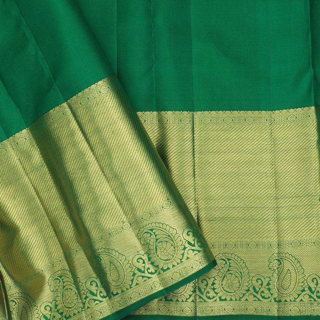 Vibrant Red Kanjivaram Silk Saree With Floral Pattern