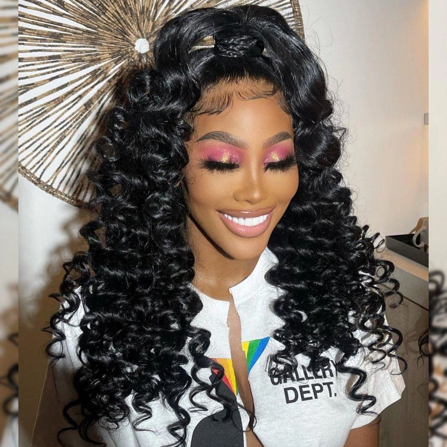 WOWANGEL 13X6 Skinlike Real HD Lace Front Wig Loose Curl Glueless Wig