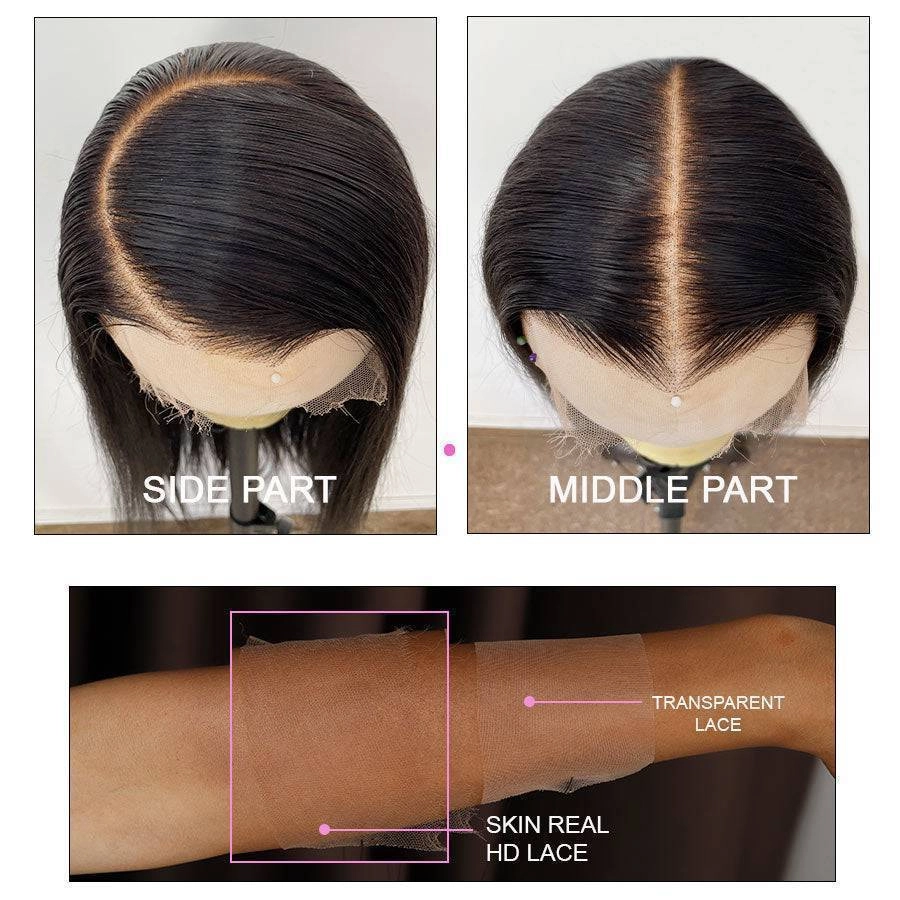 WOWANGEL 13X6 Skinlike Real HD Lace Front Wig Loose Curl Glueless Wig