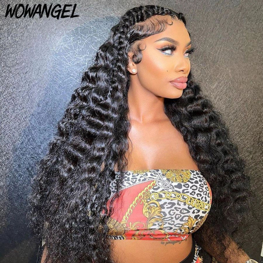 WOWANGEL 13X6 Skinlike Real HD Lace Front Wig Loose Deep Wave Glueless Wig