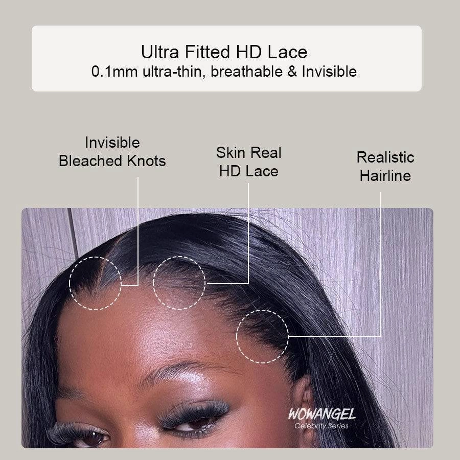 WOWANGEL 13X6 Skinlike Real HD Lace Front Wig Loose Deep Wave Glueless Wig