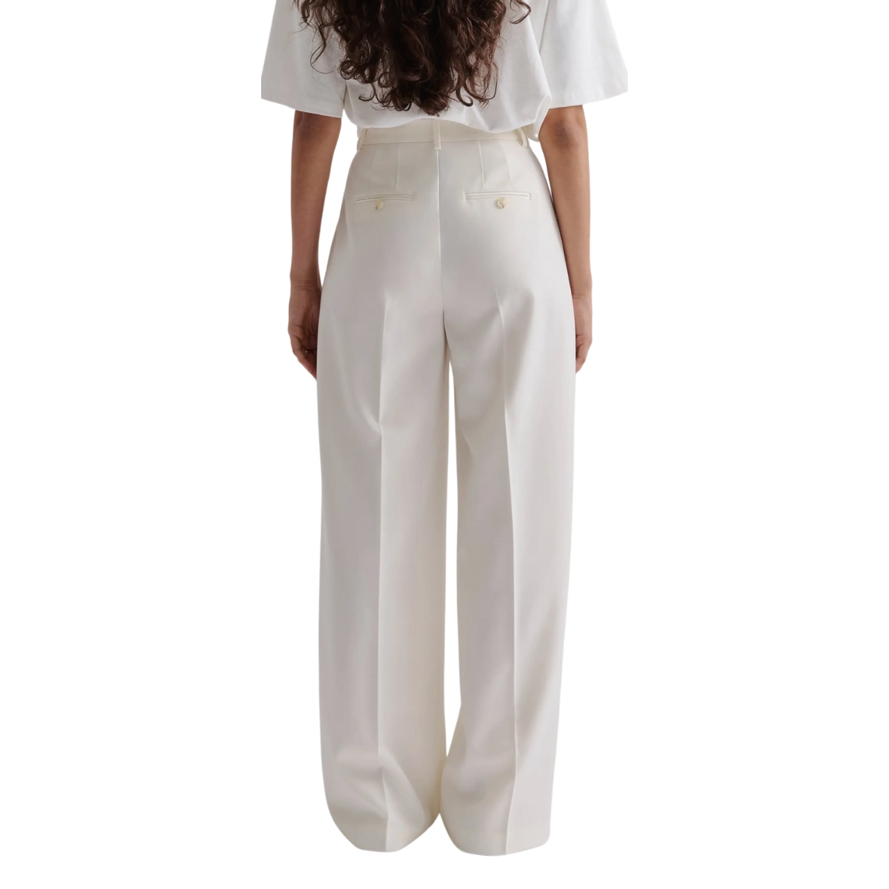 Yana Tailored Wide Pant White