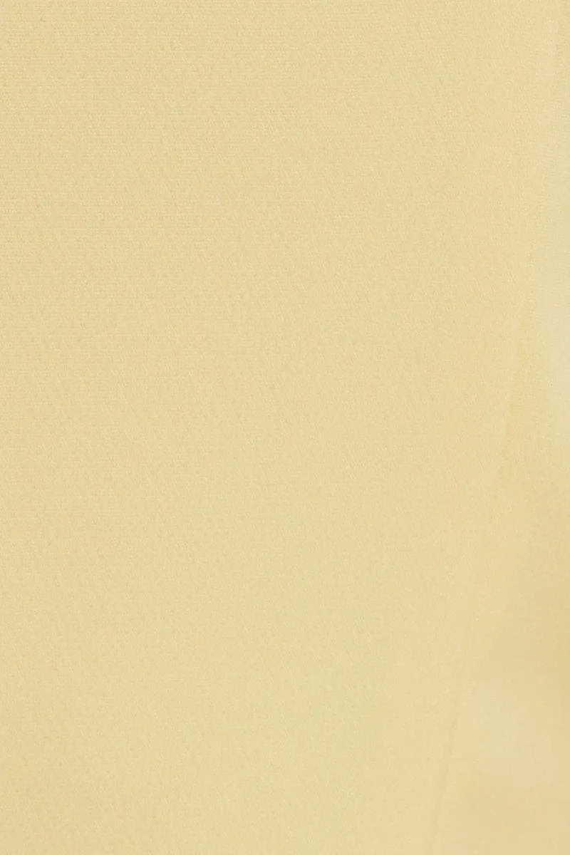 Yellow Designer Panel Detail Crop Top