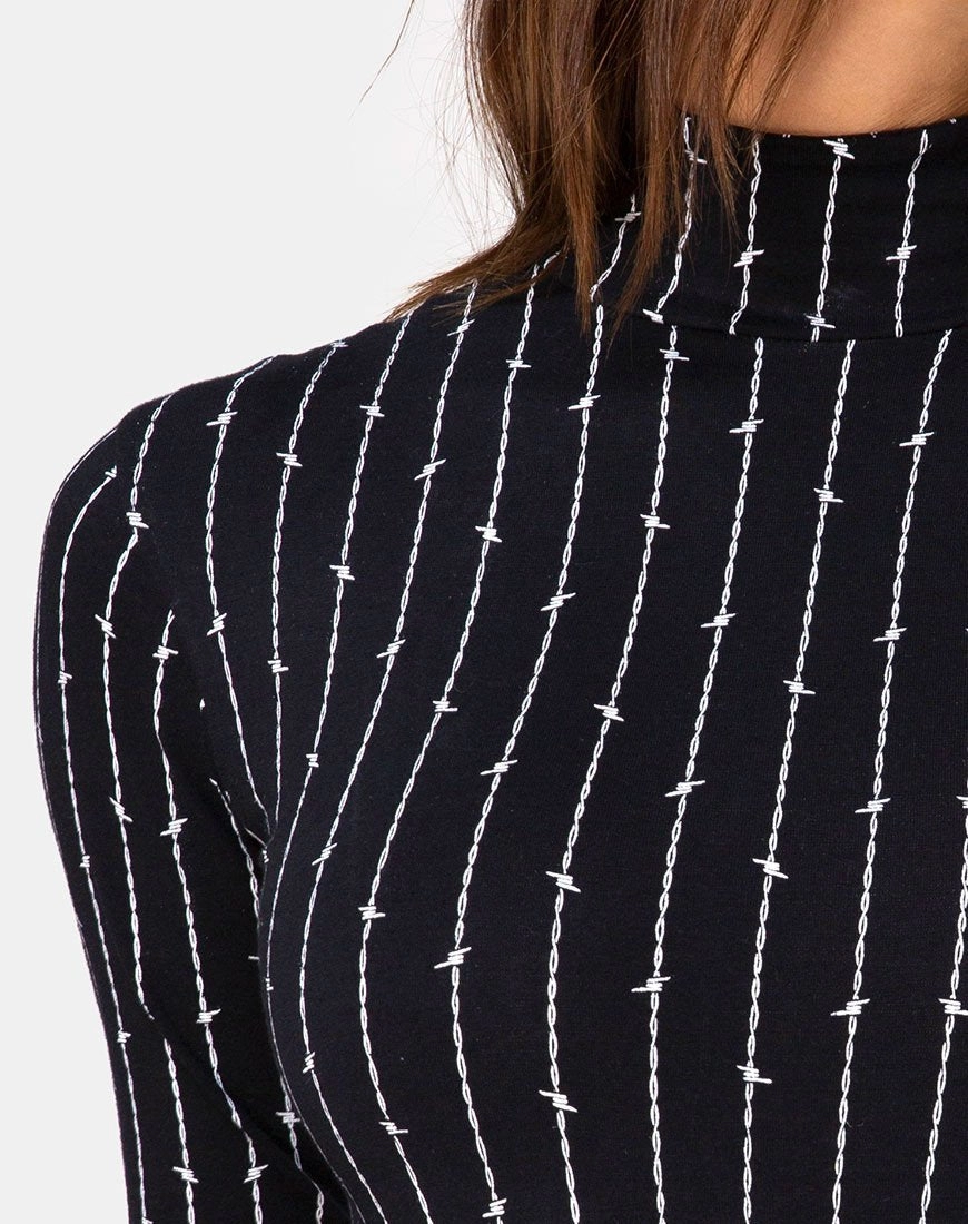 Zepani Bodice in Barbed Wire Black